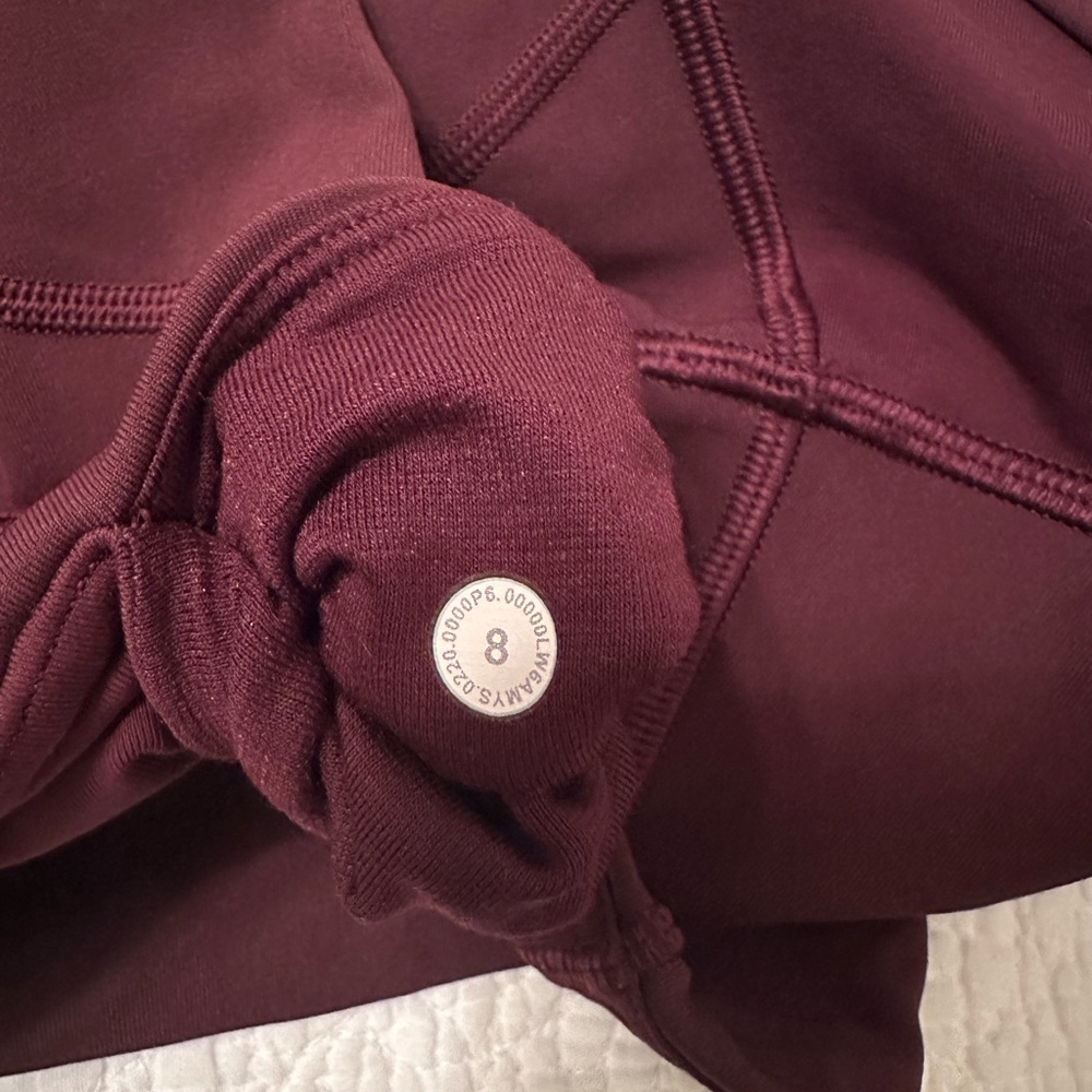 lululemon athletica Women's All the Right Places Crop in Maroon/burgundy - Picture 8 of 9